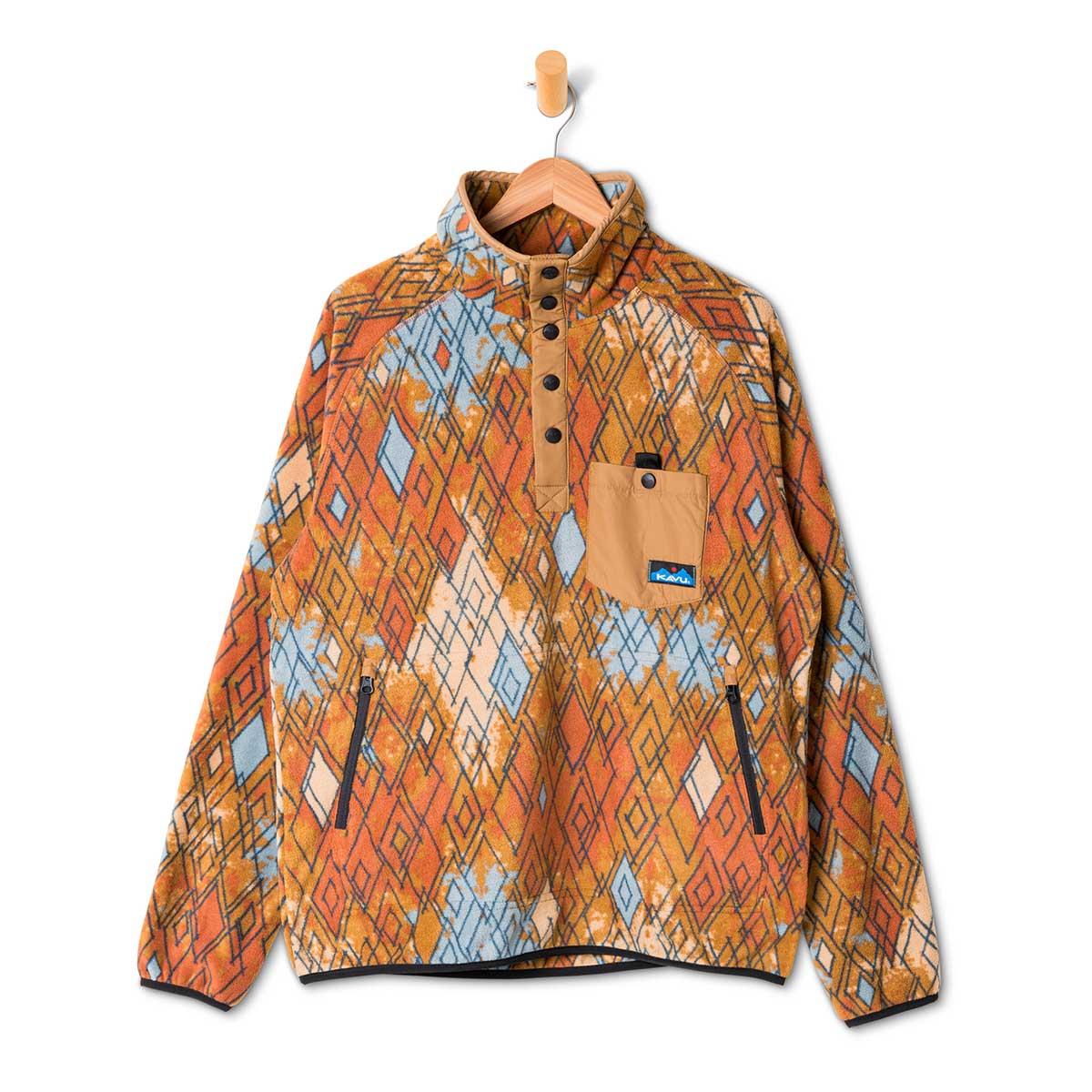 Kavu Teannaway Fleece Pullover Men's in Awhile Argyle